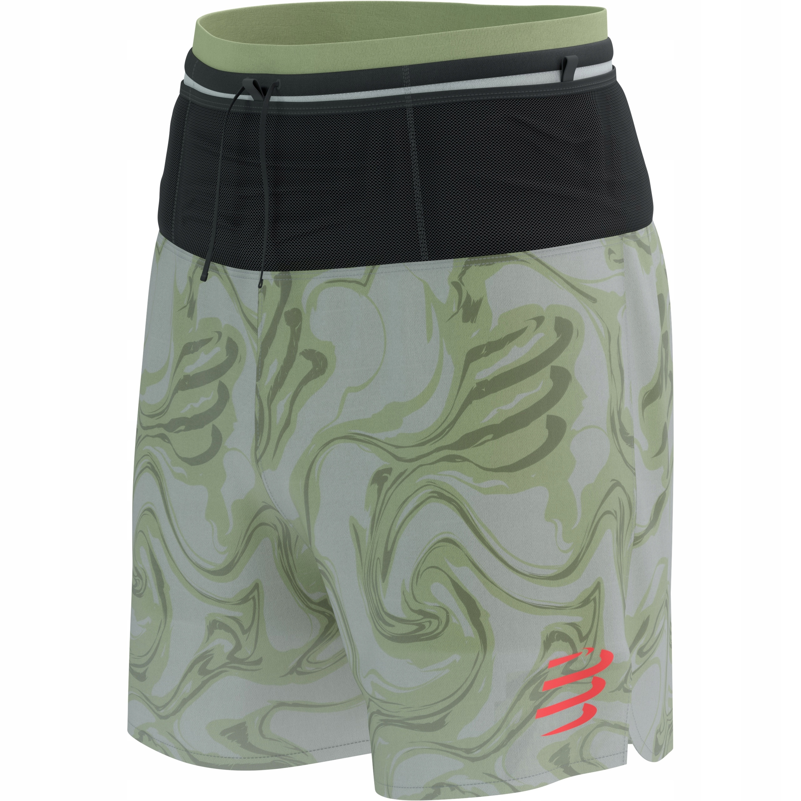Spodenki Sportowe do Biegania Męskie Compressport 2w1 Trail Racing Camo XL