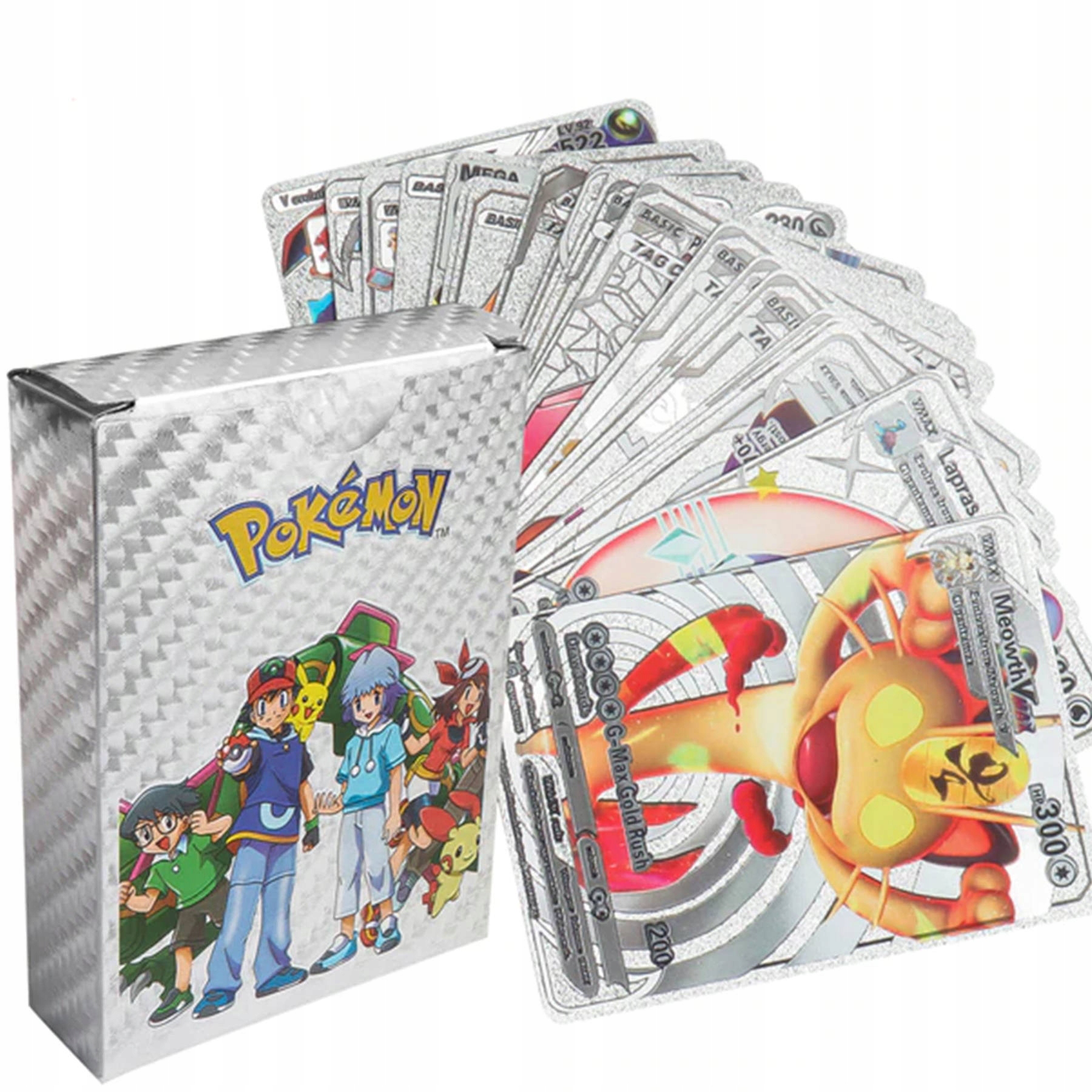 

Pokemon Srebrne Karty Kolekconerskie 55 Szt Silver
