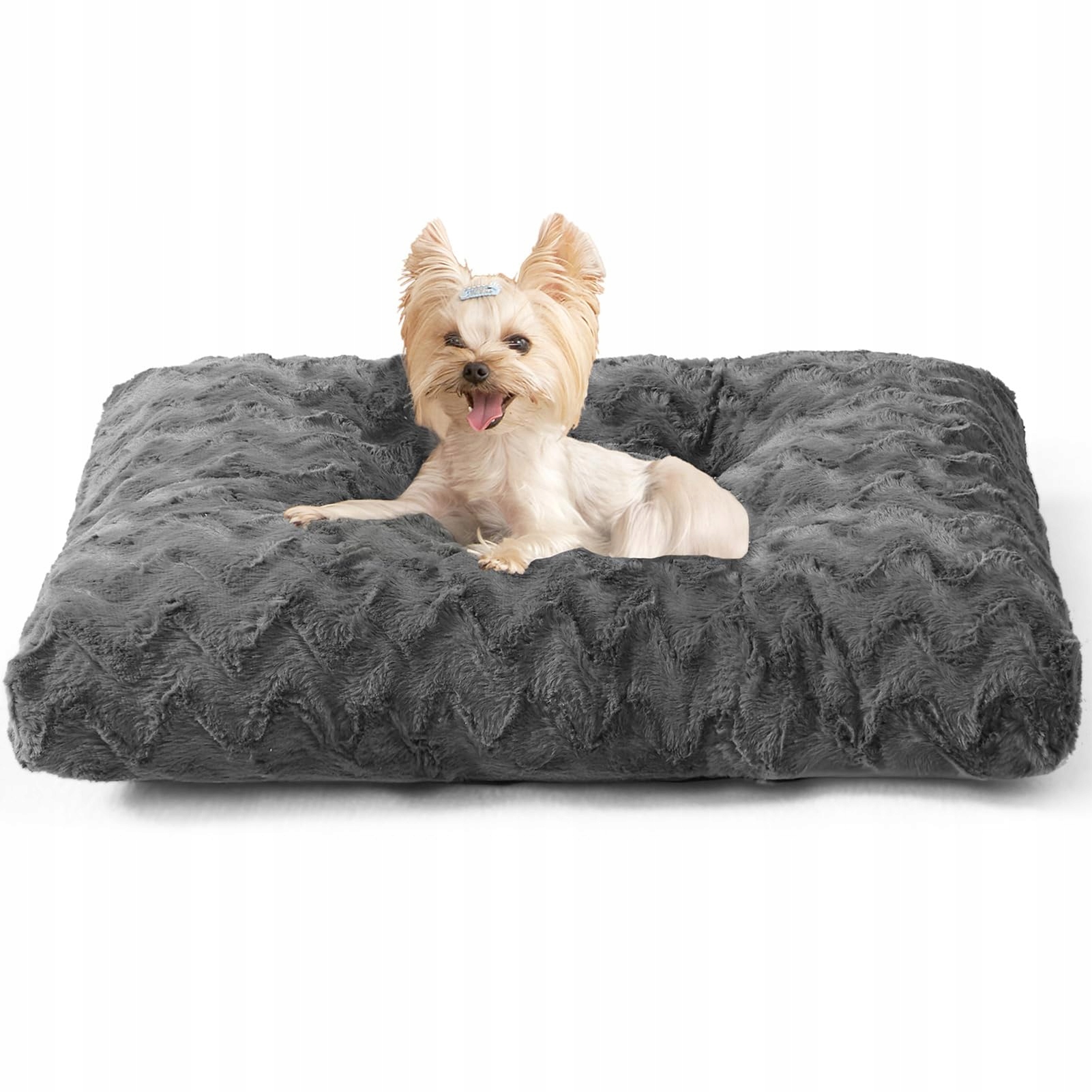 Levně Eheyciga Pelíšek pro malé psy 58 x 45 cm, měkké, oboustranné, šedé
