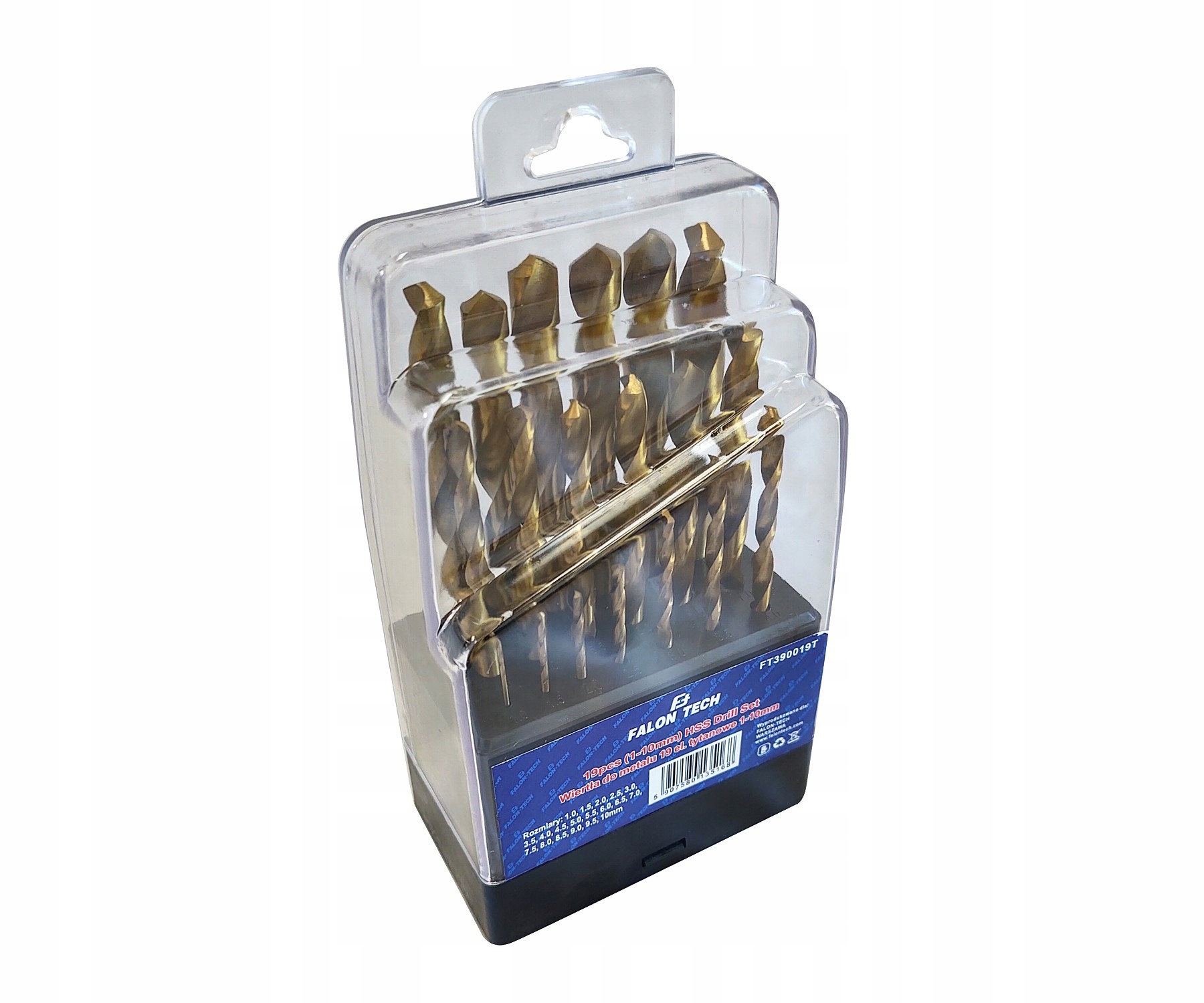 

Zestaw wierteł do metalu 19szt Hss 1-10mm NWKa