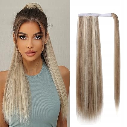 Prodlužování Culíku Pro Ženy, Syntetické, Dlouhé Rovné Vlasy, Délka 60 CM