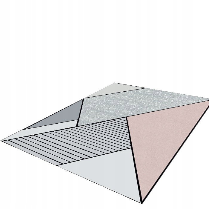 Koberec 300X200 cm Sivý Ružový Trojuholníky Mozaika Moderná Podložka