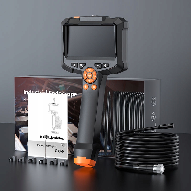 Kamera INSPEKCYJNA WARSZTATOWA ENDOSKOP 5M FULL HD LCD IPS do RUR SILNIKA Waga produktu z opakowaniem jednostkowym 0.8 kg