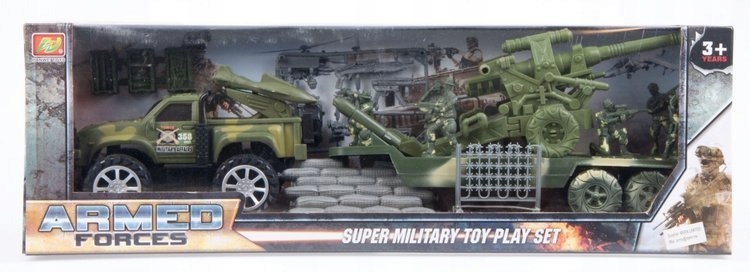 ZESTAW WOJSKOWY POJAZD TERENOWY Z PRZYCZEPĄ Marka Mega Creative