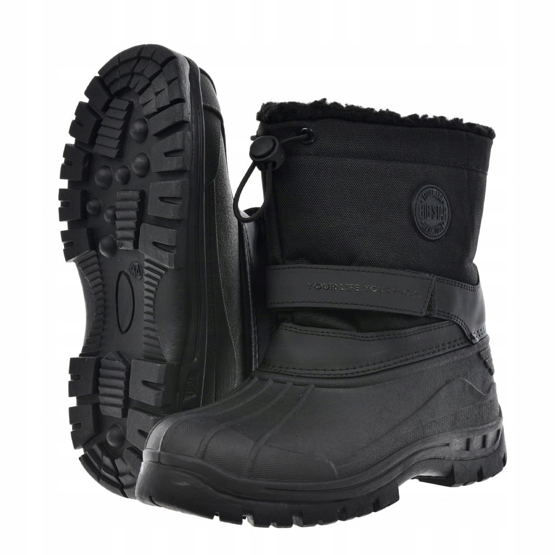 ŚNIEGOWCE buty dziecięce ZIMOWE ocieplane BIG STAR trzewiki MM374126 35 Waga produktu z opakowaniem jednostkowym 0.6 kg
