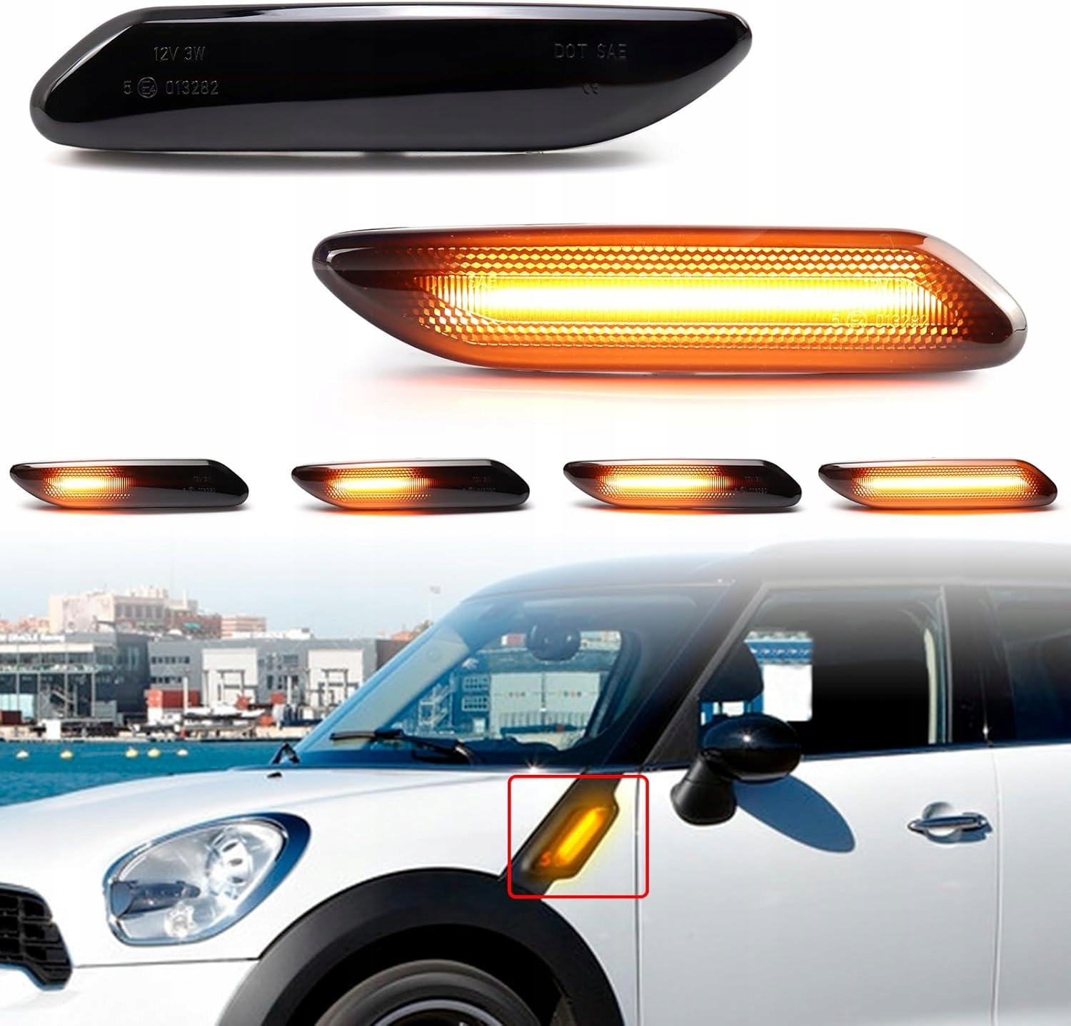 Led Dynamic Směrovky Mini Cooper R60 2012-2017 R61 2012-2017 Kouřové