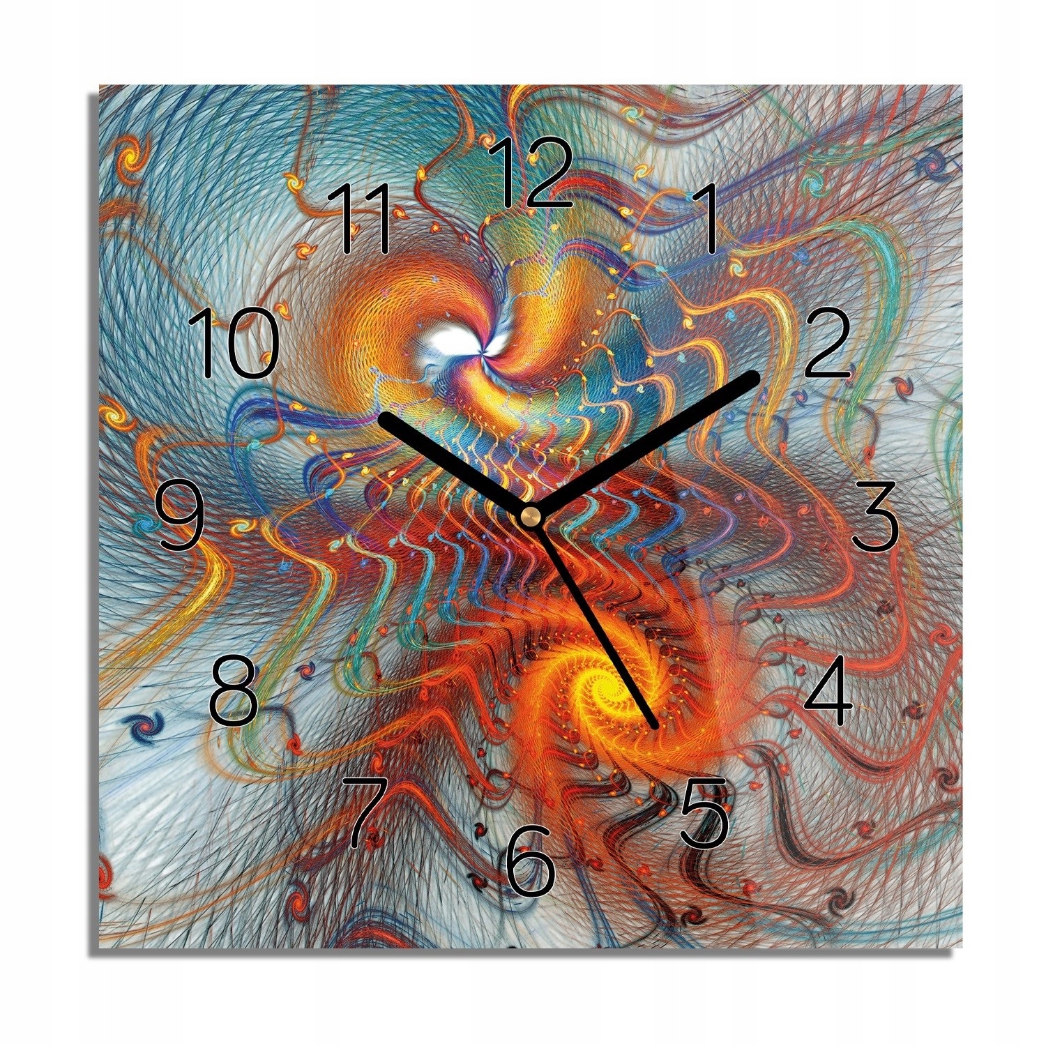 

Fraktal spirale 3D zegar szklany nowoczesny 30x30