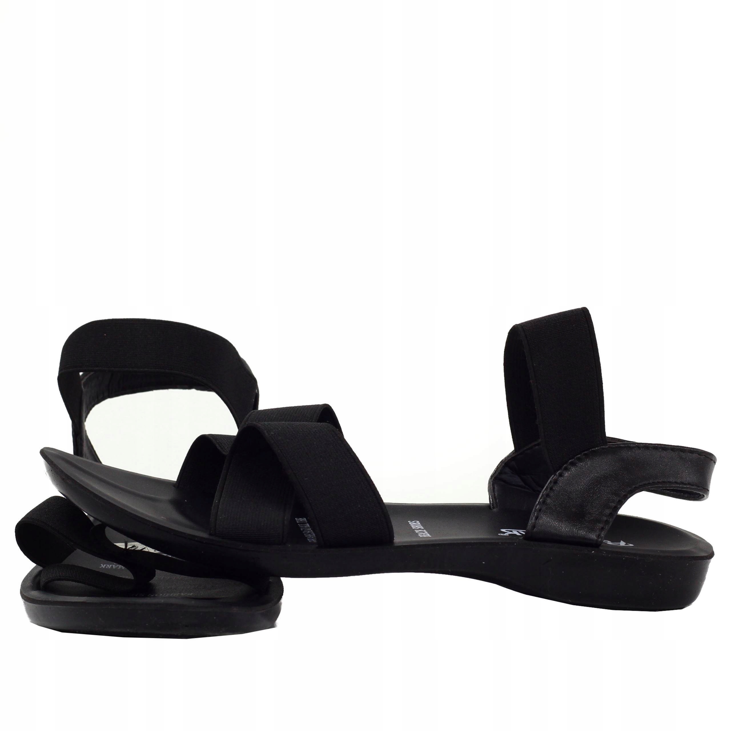 SANDAŁY DAMSKIE SPORTOWE PROFILOWANE PŁASKIE GUMA Długość wkładki 24 cm