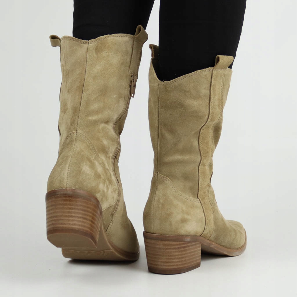 Botki Ryłko 4VXM4_M_1JA Oliwkowe zamsz 39 Tęgość F