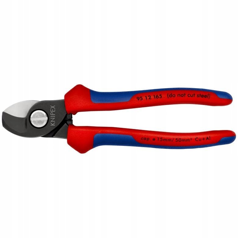 nůžky na stříhání kabelů 165 mm Knipex [95 12 165] dvoukomponentní rukojeti