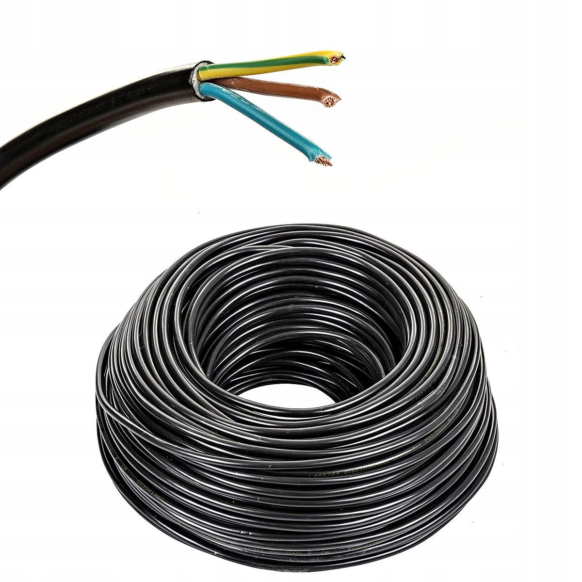 

Przewód kabel giętki czarny Omy 3x1mm2