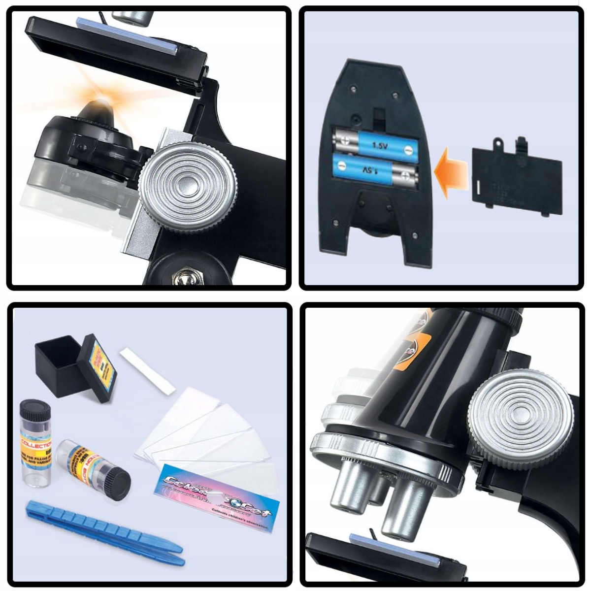 MIKROSKOP EDUKACYJNY DROMADER 100 200 450 x Marka Dromader