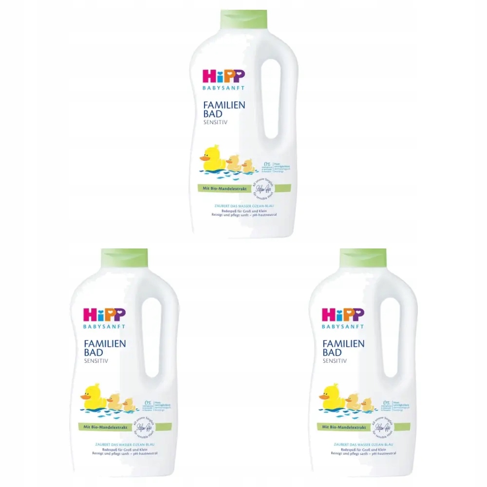3x HiPP Płyn do kąpieli dla całej rodziny, 1000 ml