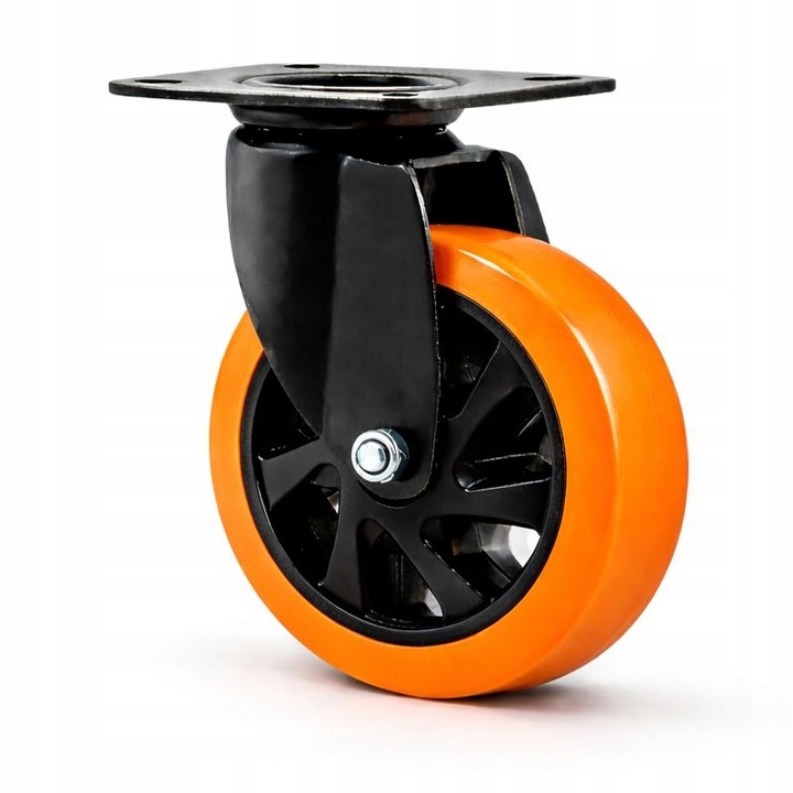 KOŁO OBROTOWE 4″ 100 MM DO 100 KG KOŁO TRANSPORTOWE Z PŁYTKĄ