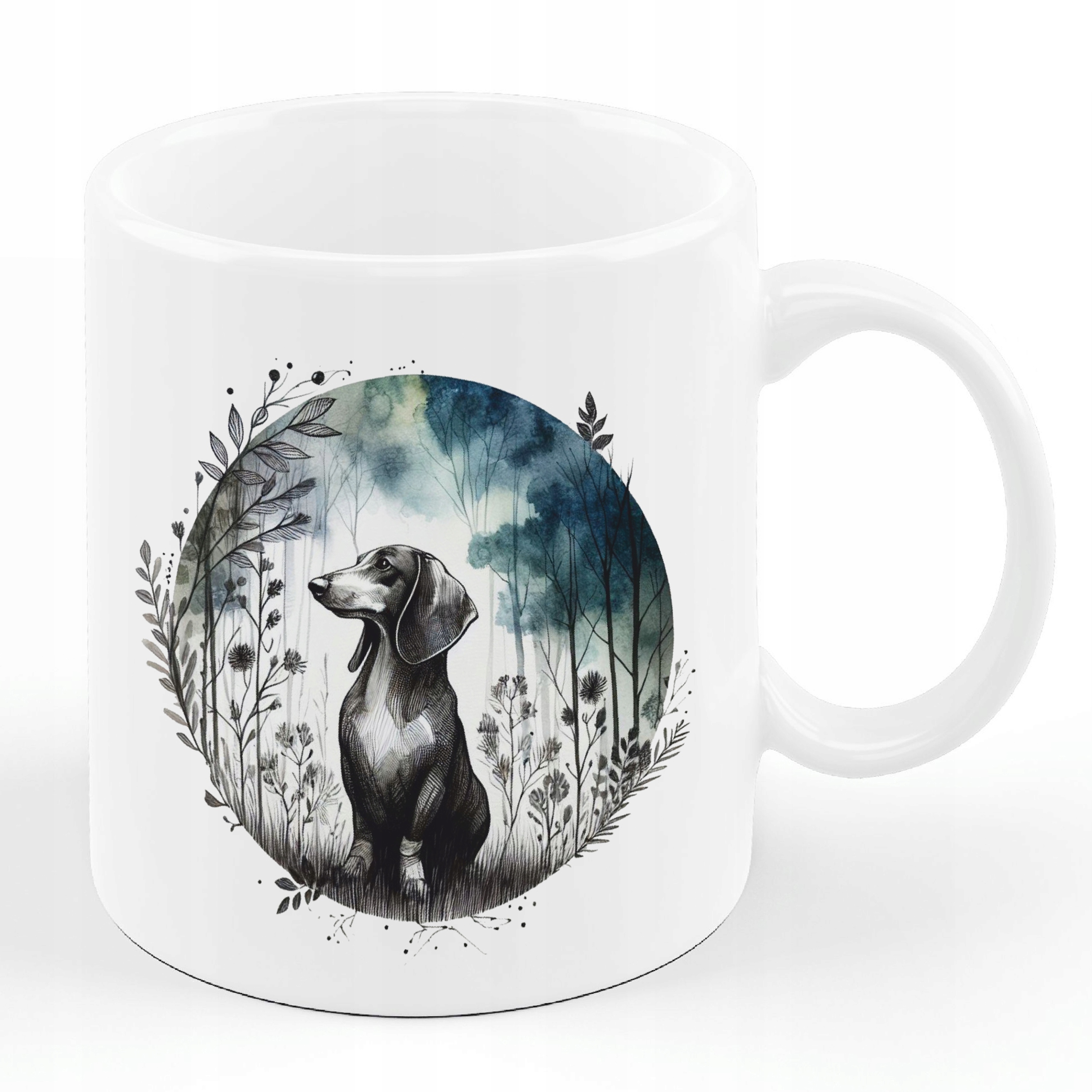 Kubek Pies Jamnik ceramika 330 ml