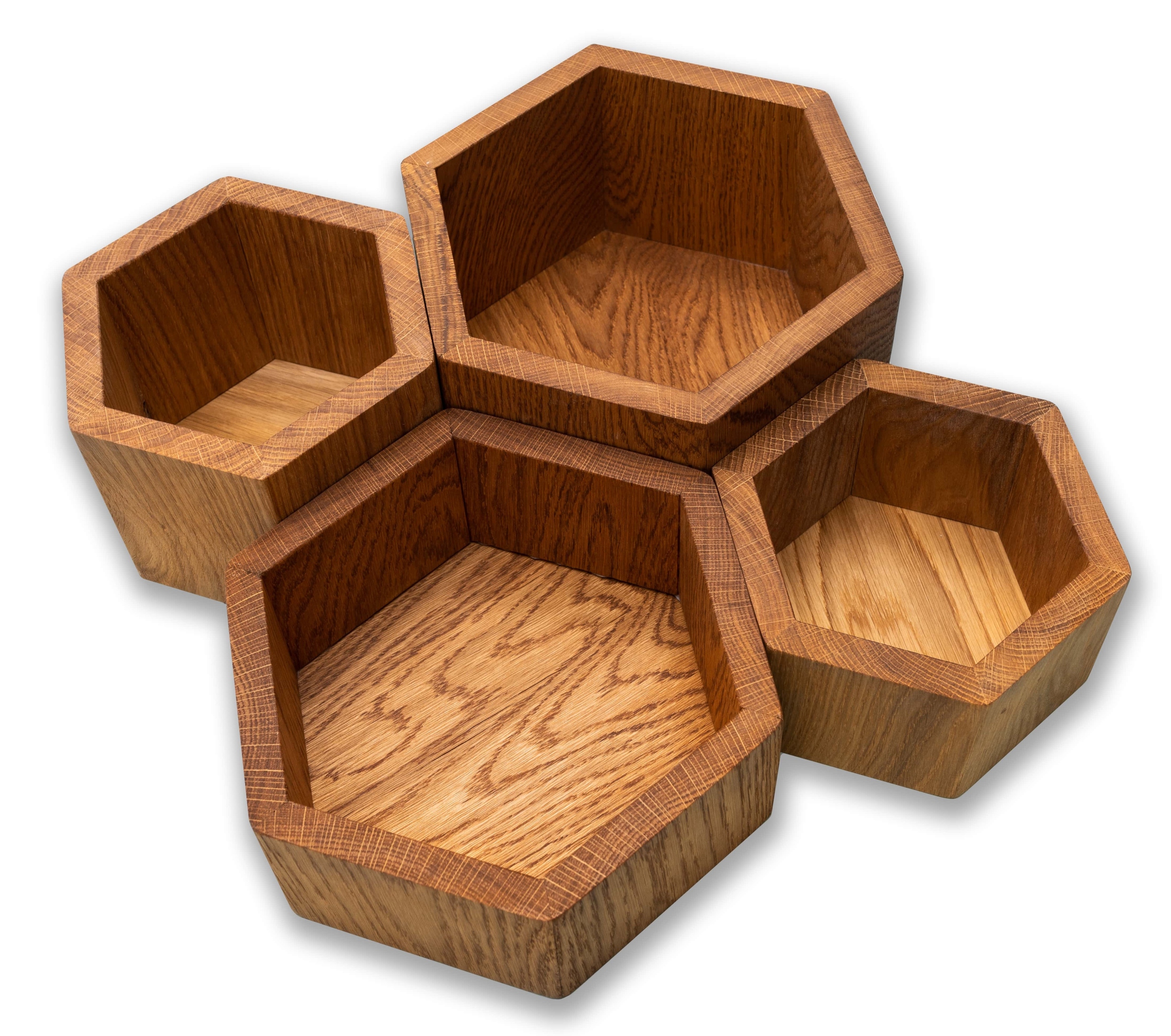 DREWNIANA PÓŁKA HEKSAGON PLASTER MIODU MIDI Materiał drewno