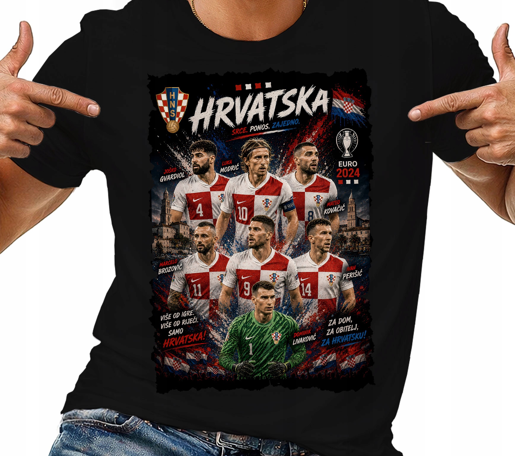 Tričko Tričko Pánské Chorvatsko Luka Modric Fotbal Pro Fanouška XL