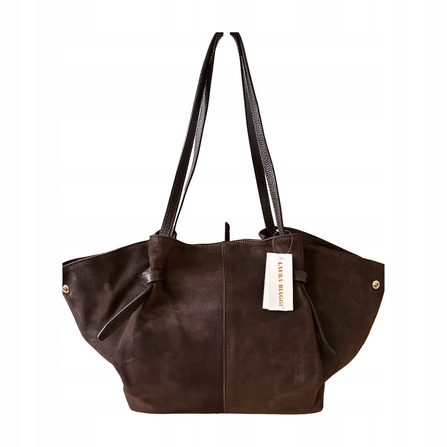 Laura Biaggi nákupní taška na rameno, semišová, čokoládová