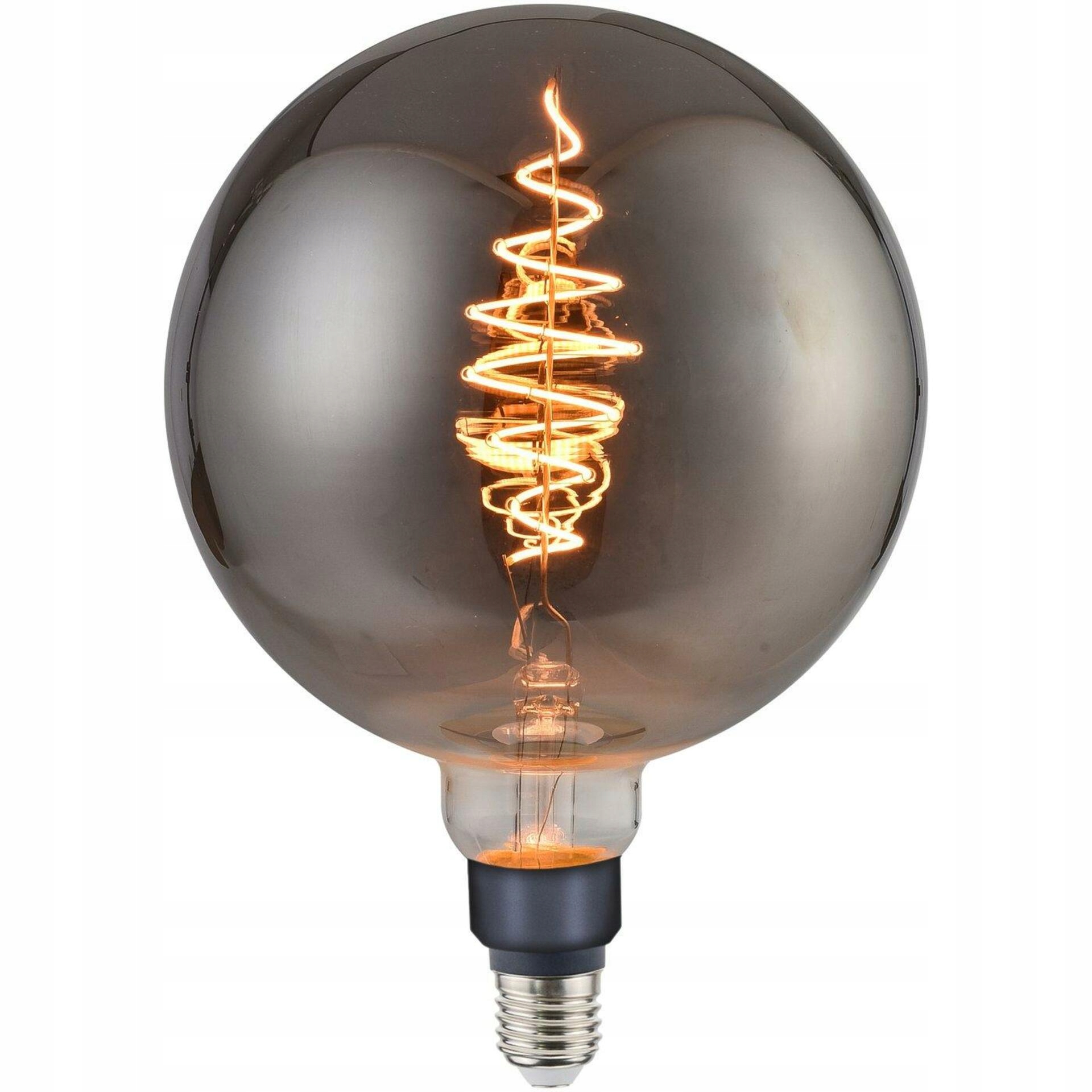 Nordlux Led žiarovka Globe E27 8,5 W G200 dymová, stmievateľná, design