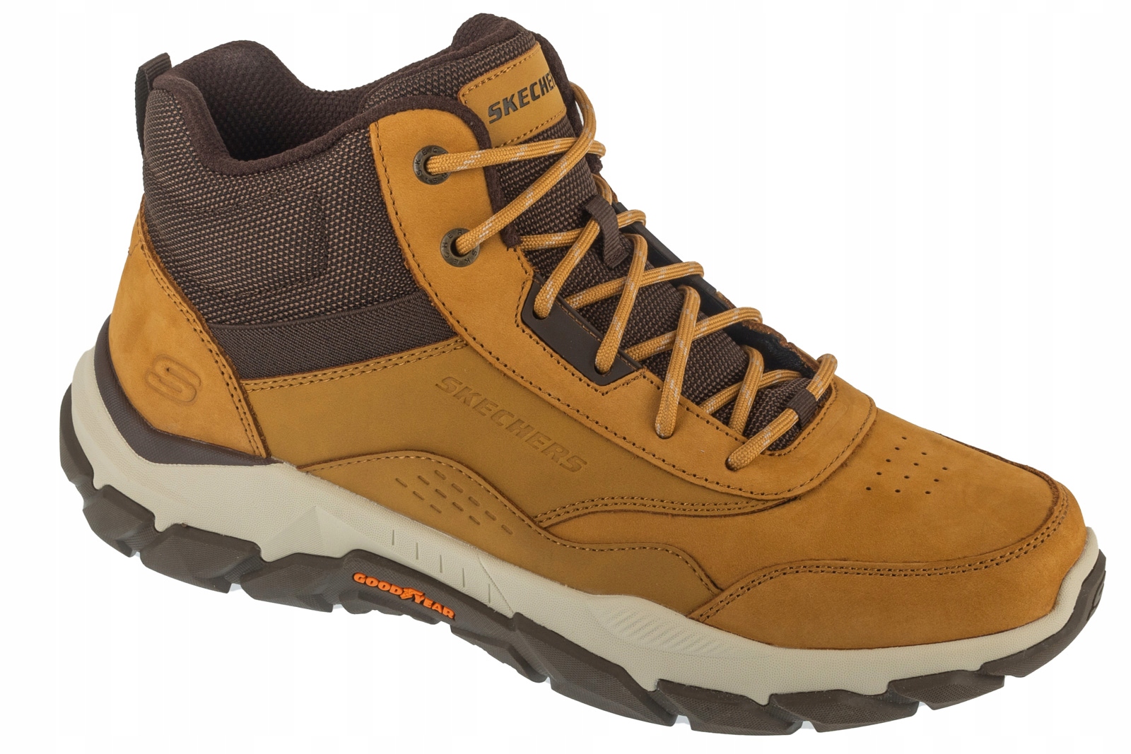 Skechers Santoro Hopkins (44) Pánské zimní kožené boty béžové