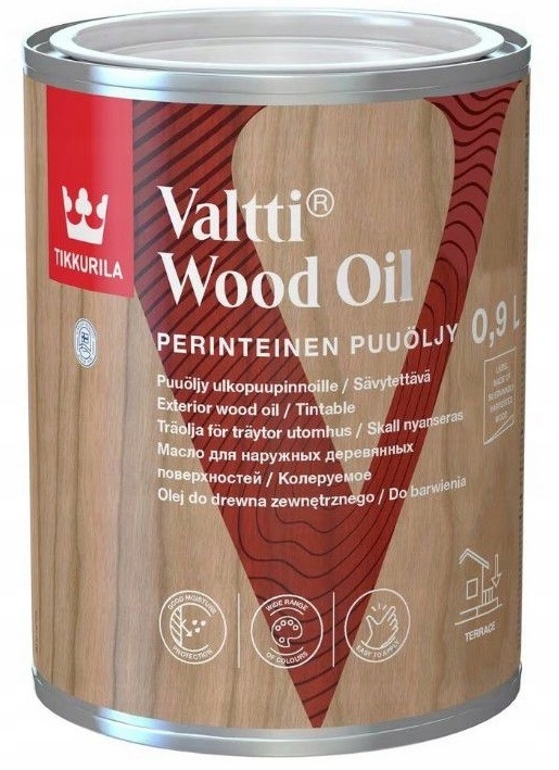 Tikkurila Valtti Wood Oil Olej Do Drewna Bezbarwny 0.9L