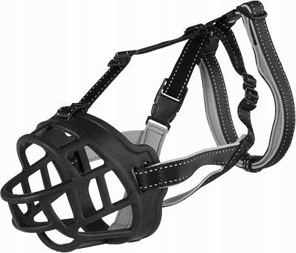 Levně Silikonový náhubek Flex M 25 cm/hlava max.19 cm černý
