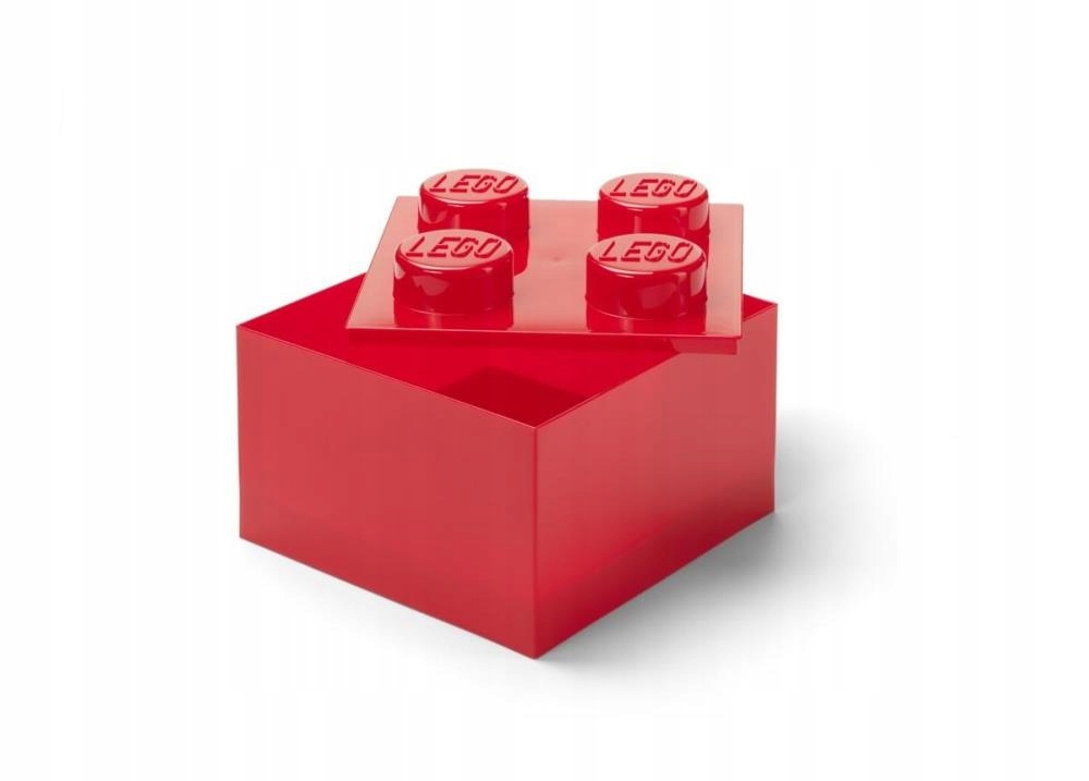 Lego Nádoba Kostka Čtyřka Transparentní Červená