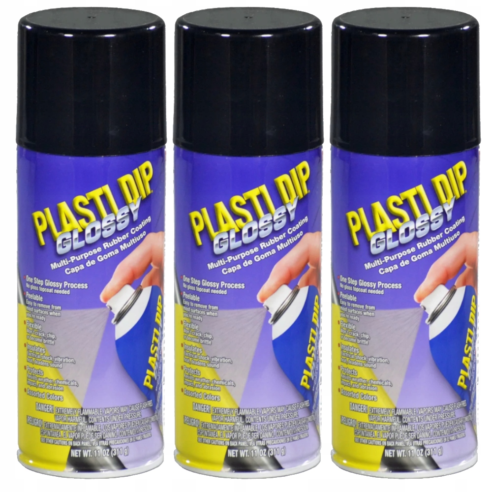 3x Plasti Dip Černý Lesk 1200 Ml 3-pack PlastiDip