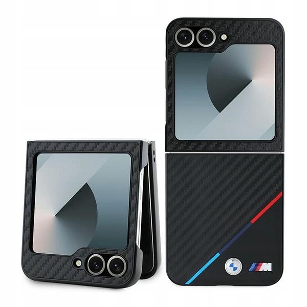 Pouzdro pouzdra kryt Bmw Carbon Tricolor pro Samsung Galaxy Z Flip 6 černé