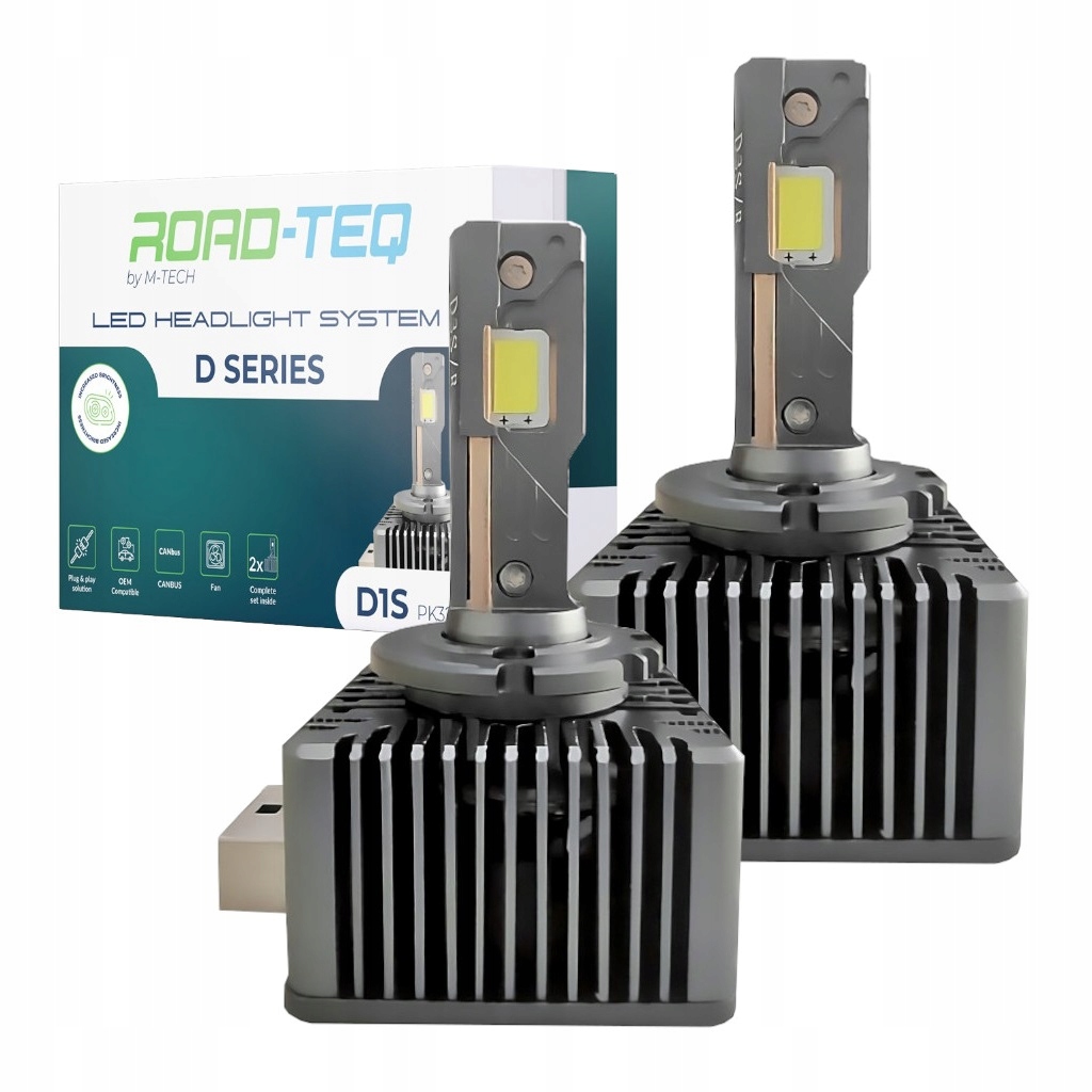 D1S Led Xenónové Žiarovky Retrofit 12/24V Plug & Play Canbus 6000K 35W