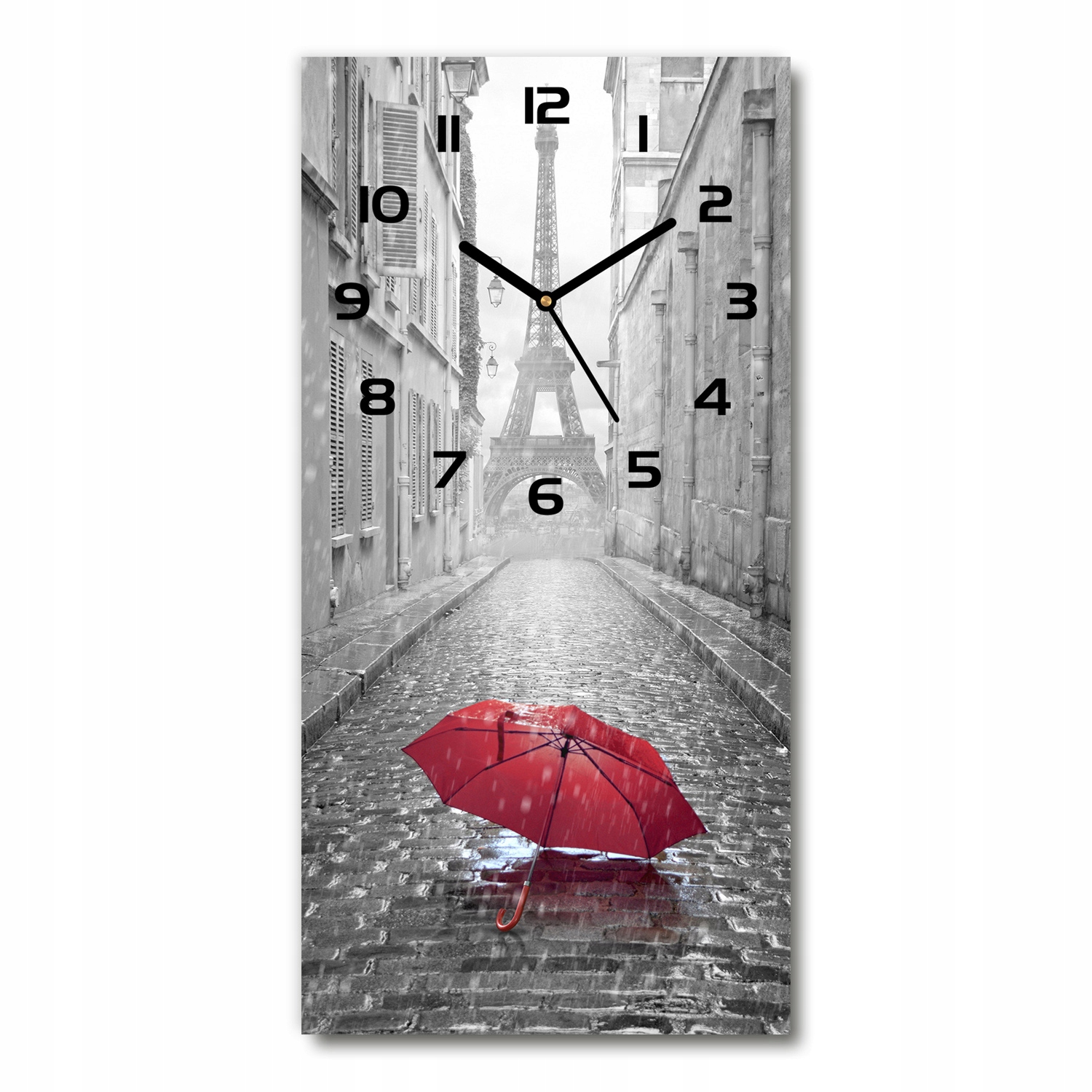 

Zegar ścienny cichy Parasol Francja 30x60 pionowy