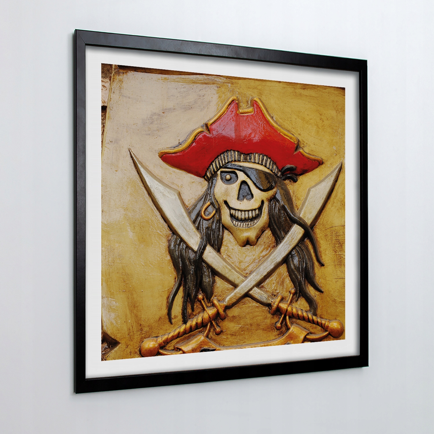 Fotoobraz na stěnu s rámem Pirát pergamen zeď 50x50