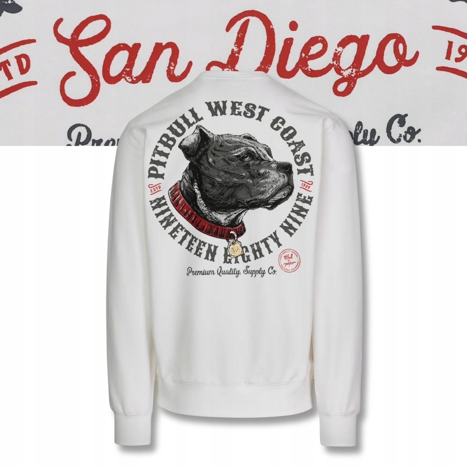 Pánská Mikina Pitbull Strenght & Respect s prodyšným elastickým potiskem XXL