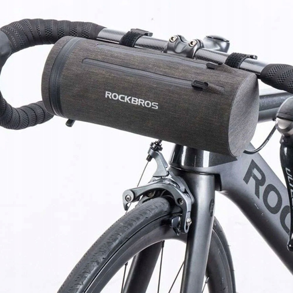 Praktická voděodolná cyklistická taška připevněná na řídítka, černá