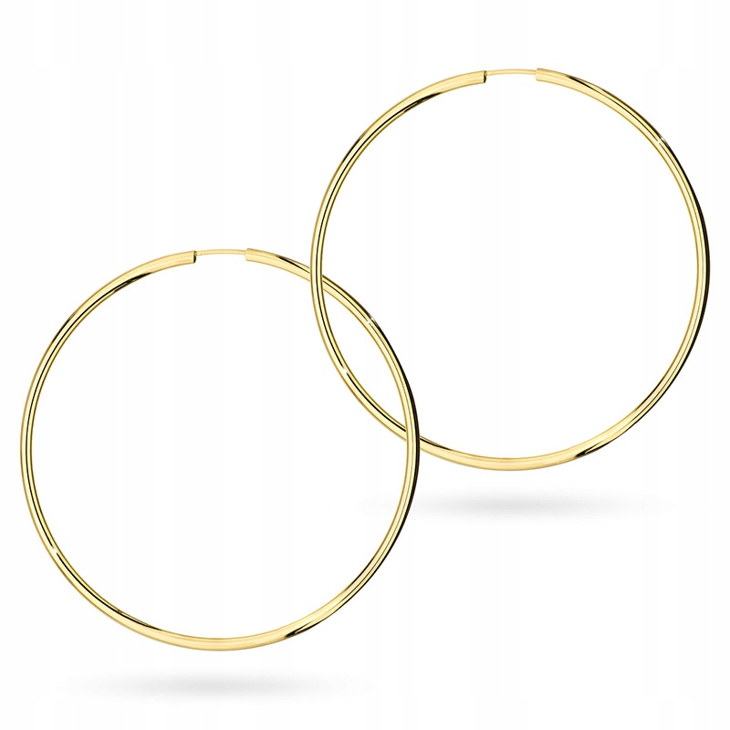 

Złote Kolczyki Kółka 50mm pr. 585 Koło Ring 14k