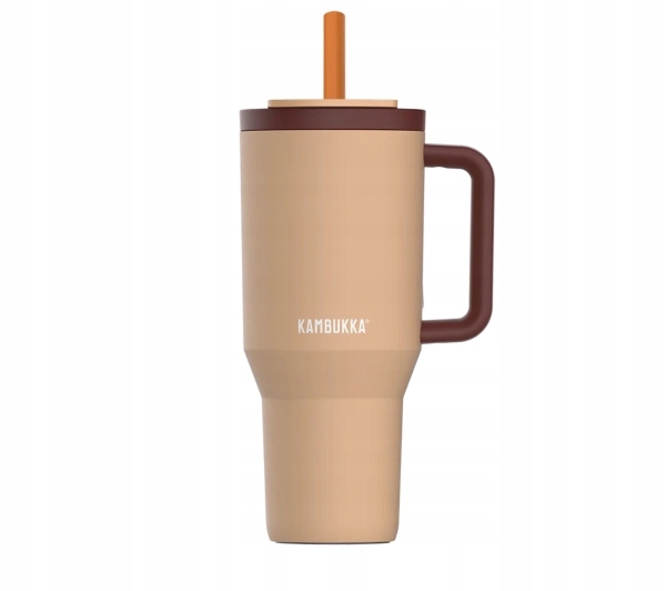 Kubek termiczny z teleskopową słomką Kambukka Rio 0,95l Almond Dream