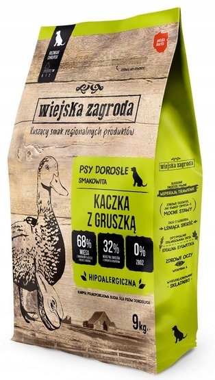 Levně Zdravé krmivo krmivo pro psy Wiejska Zagroda Kachna s hruškou 9 kg