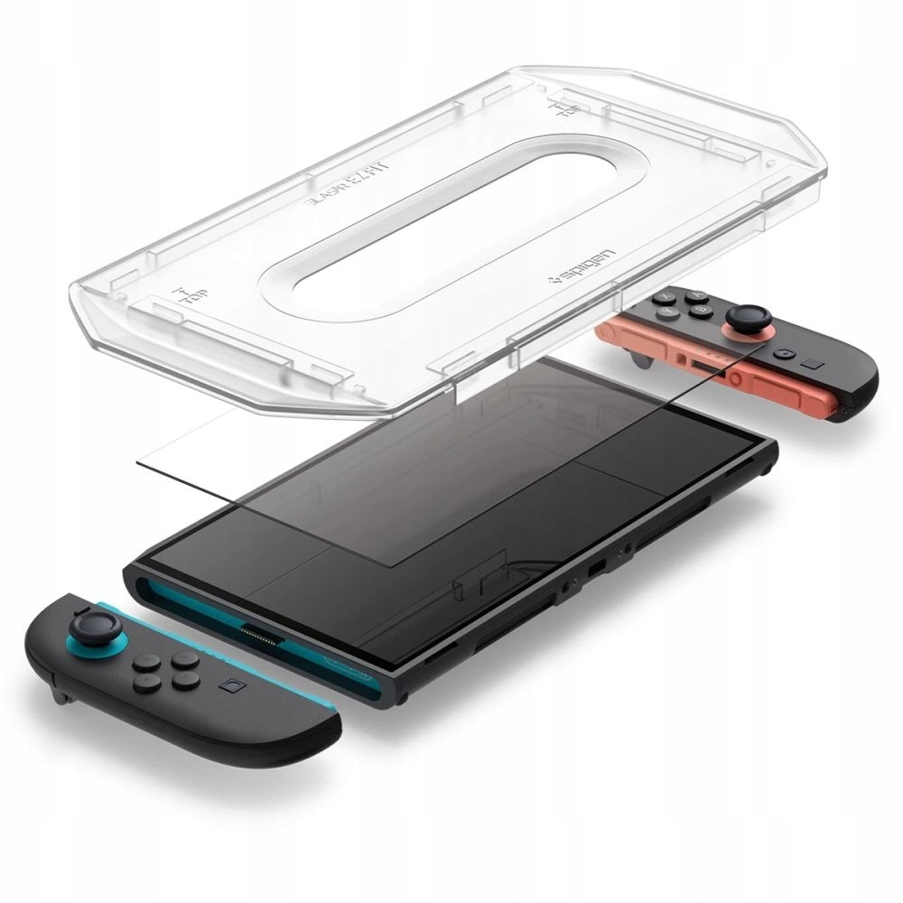 Szkło hartowane do Nintendo Switch 2, Spigen Glas.tR Ez Fit 2Pack aplikator