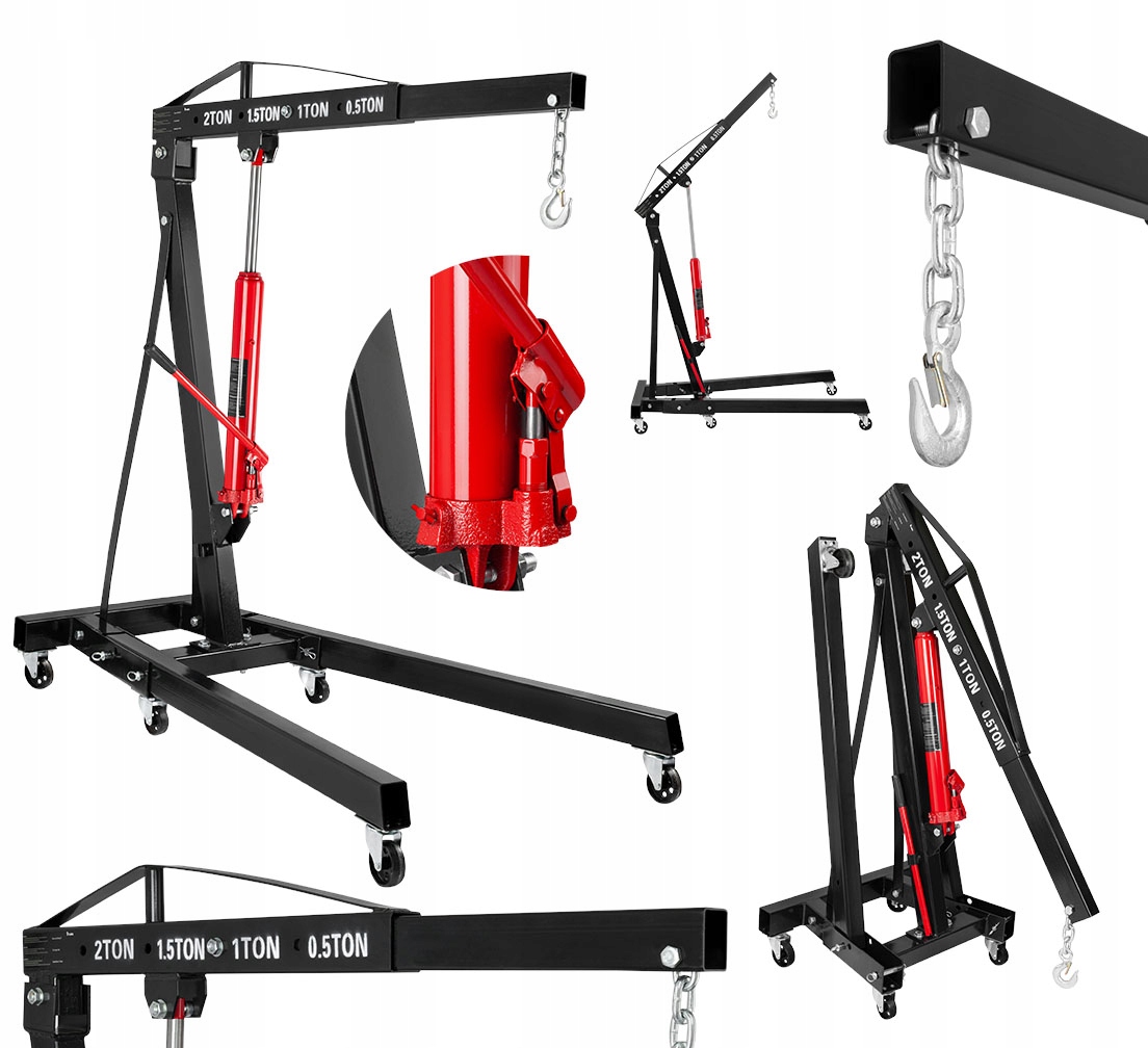 Podnośnik Warsztatowy Żuraw Silnika 2 Tony MOCNY Redats H-120