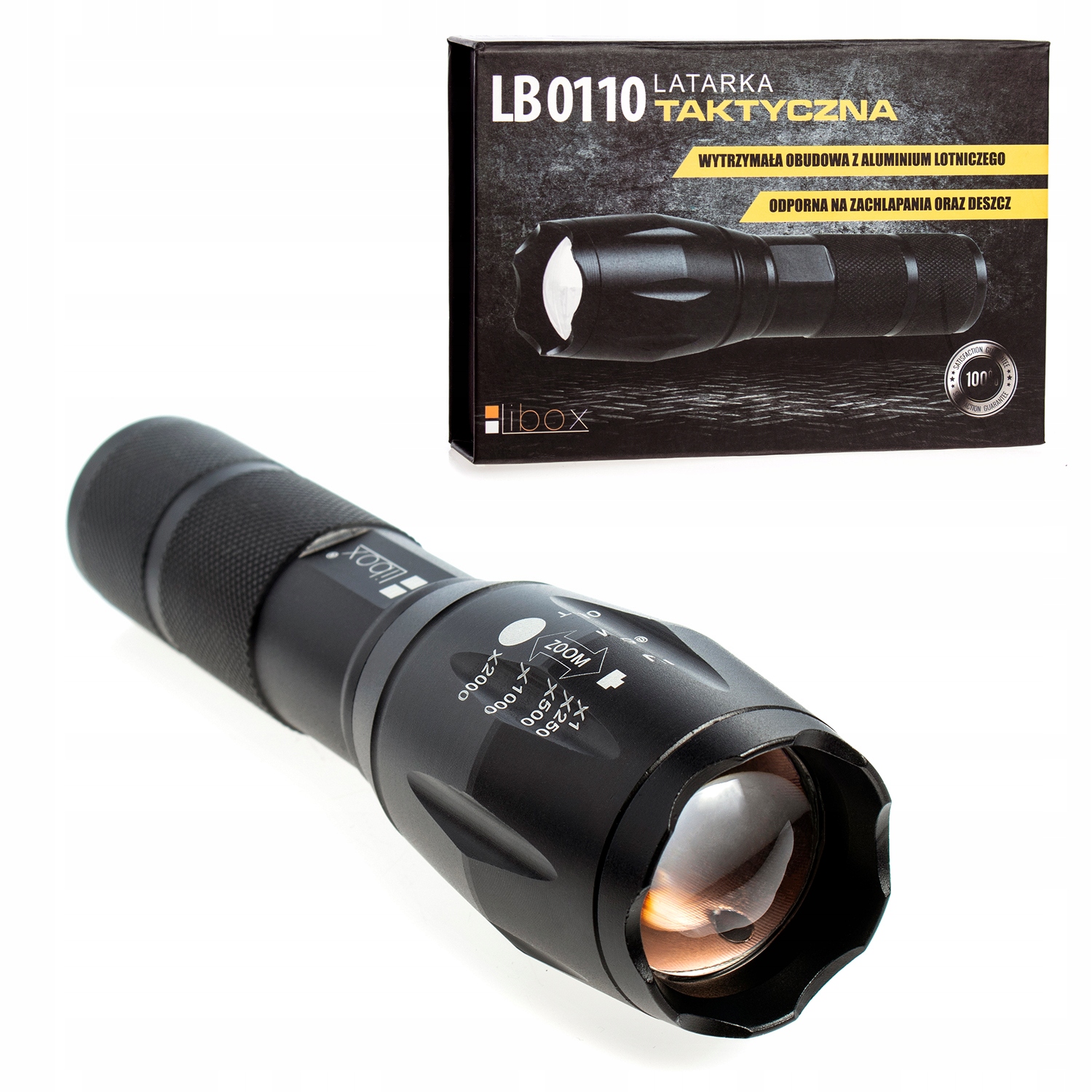 

Latarka Taktyczna Led Cree Zoom XML T6 Wodoodporna
