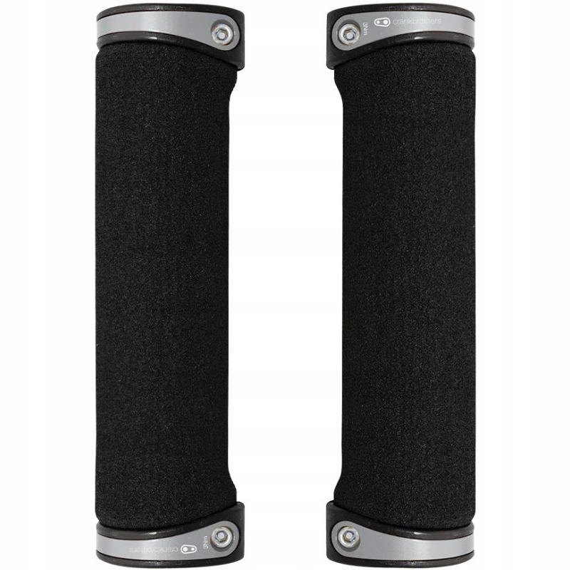 Crankbrothers Gripy Cobalt 130 mm s aretací černá-stříbrná