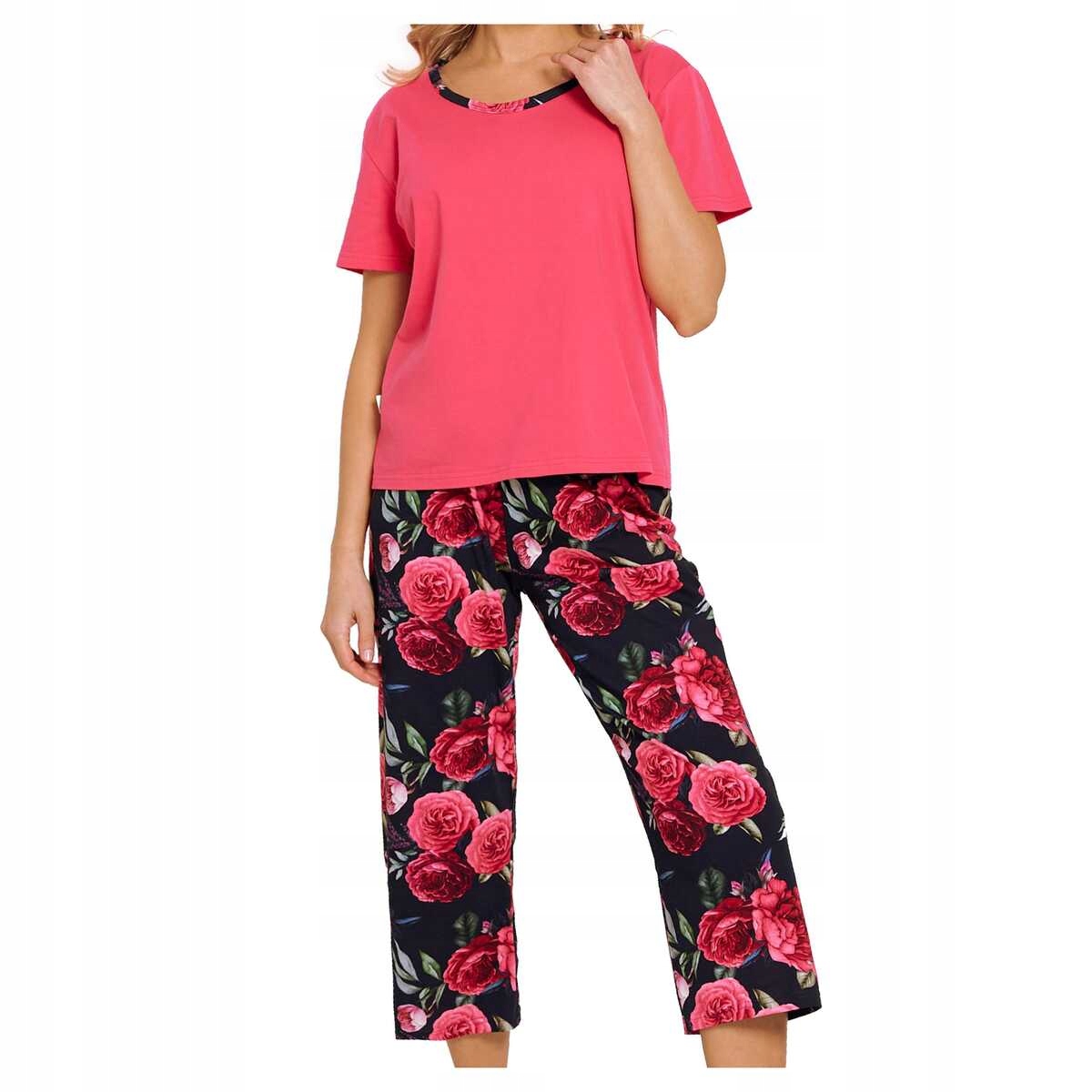 Taro Dámské bavlněné pyžamo s krátkým rukávem Claire 3345 01 růžové, velikost XL