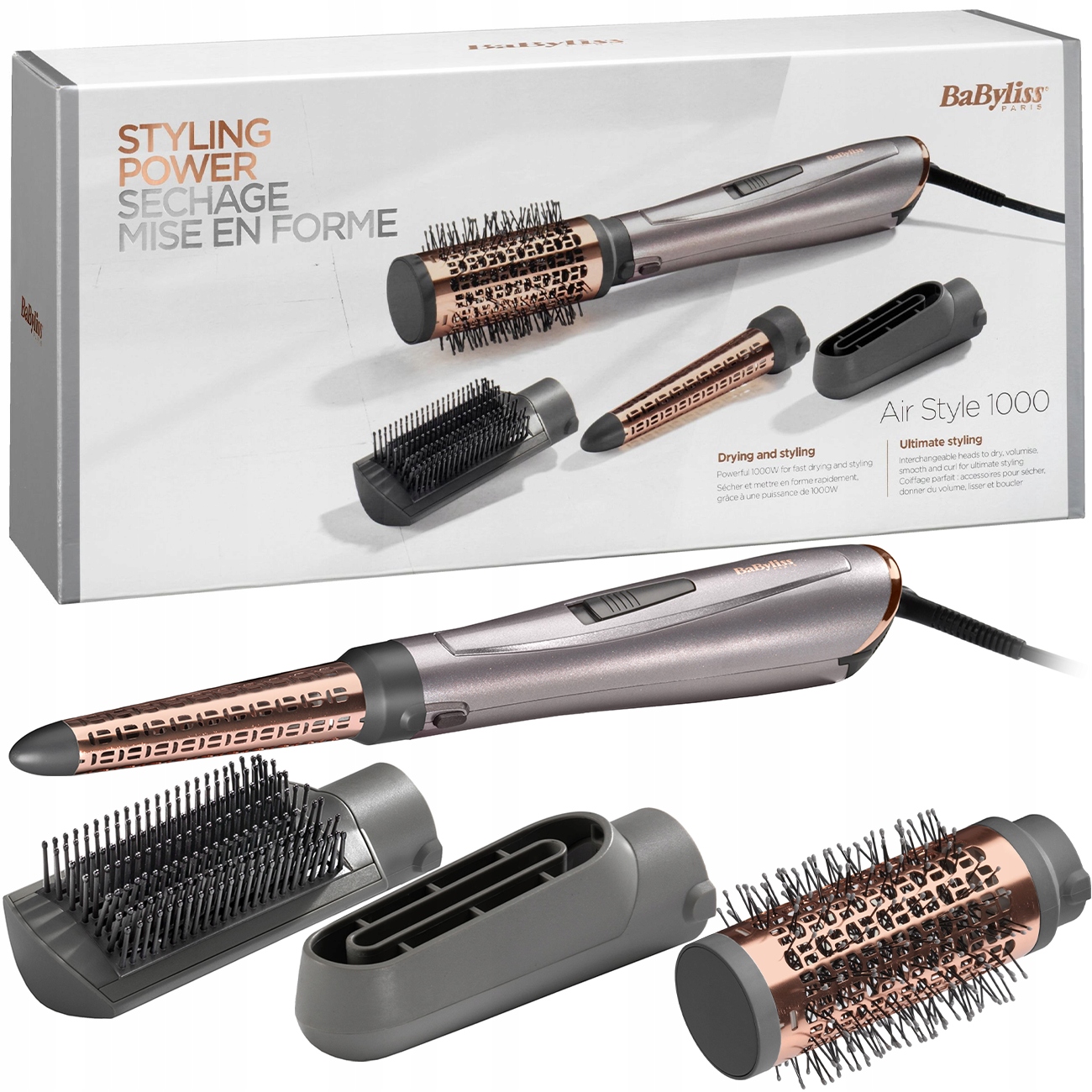 Suszarko Lokówka Babyliss AS136E Jonizacja 4 Końcówki Nakładki