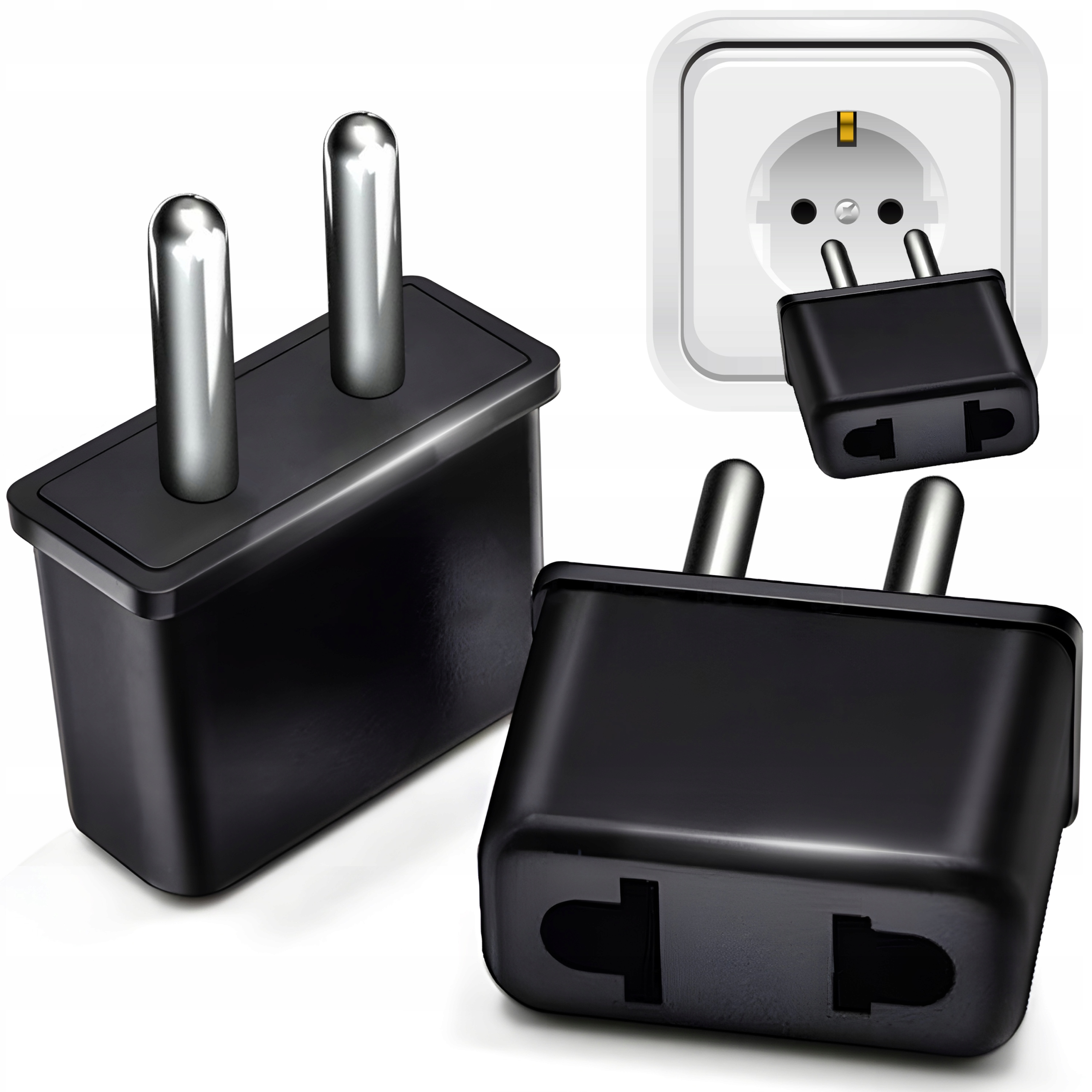 Adapter Sieciowy Wtyczka Przejściówka Podróżna Usa Na Eu Konwerter A Na E