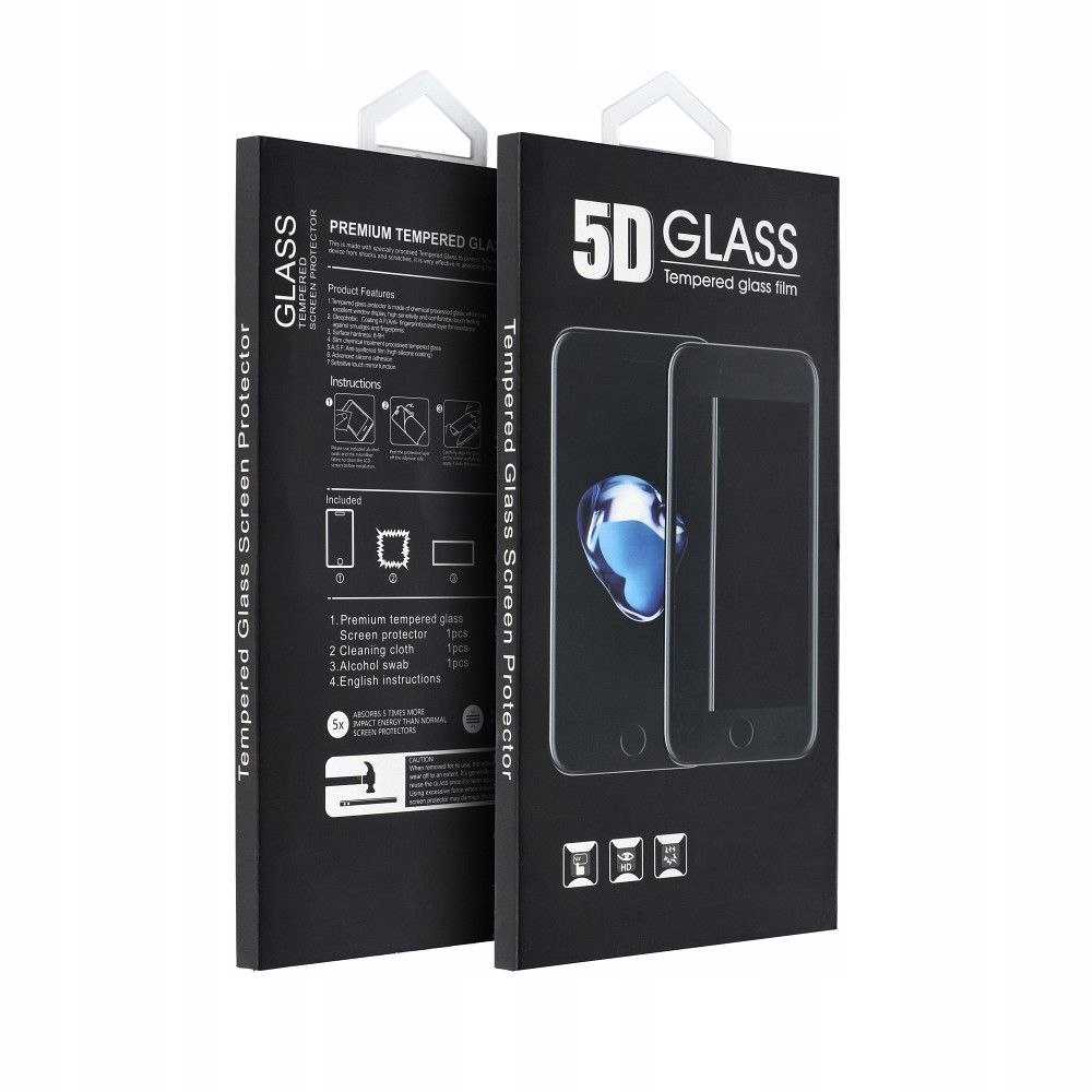 5D Full Glue Tempered Glass do iPhone X Xs 11 Pro czarny