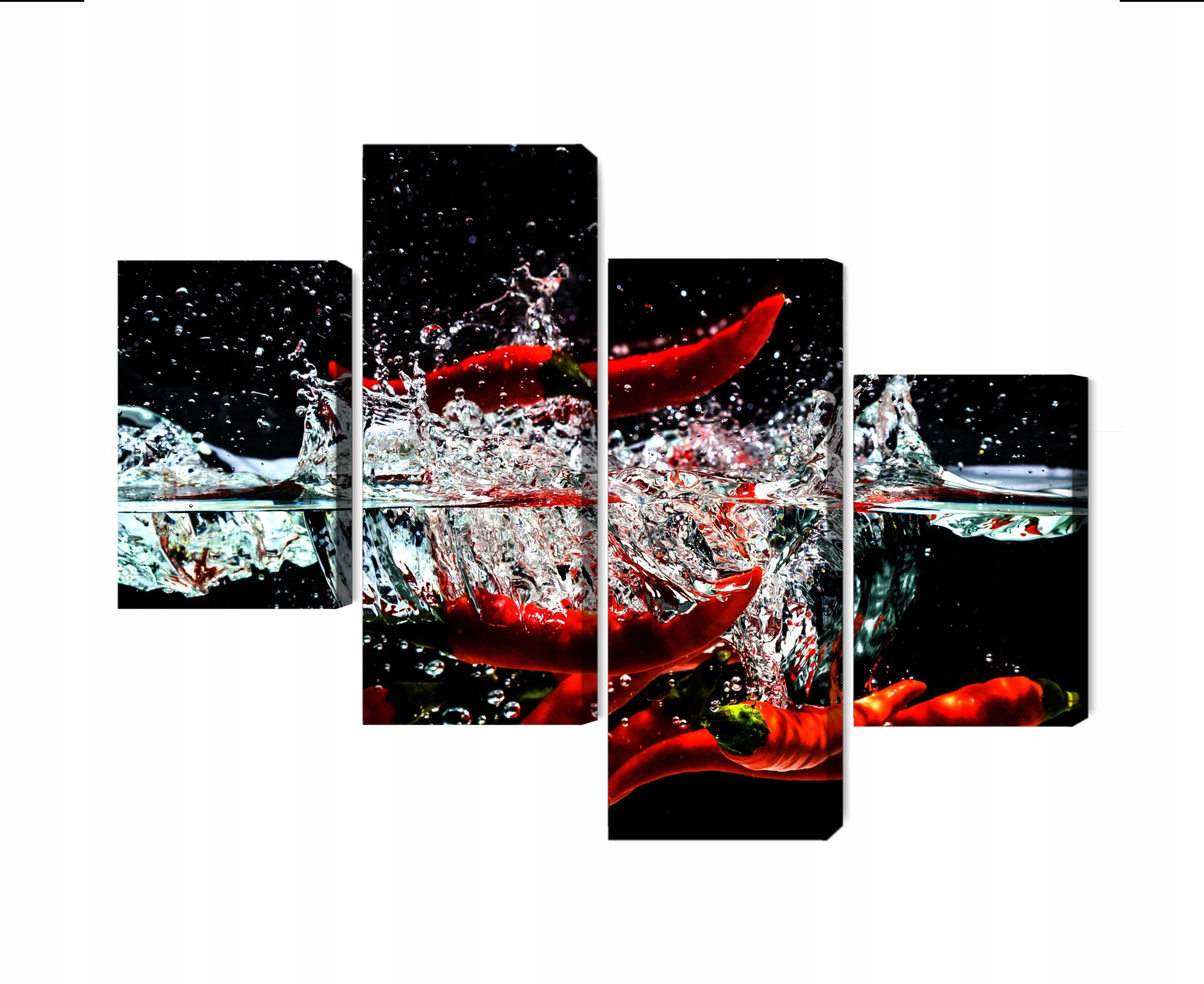 Viacdielny obraz chilli vo vode Canvas 120x75