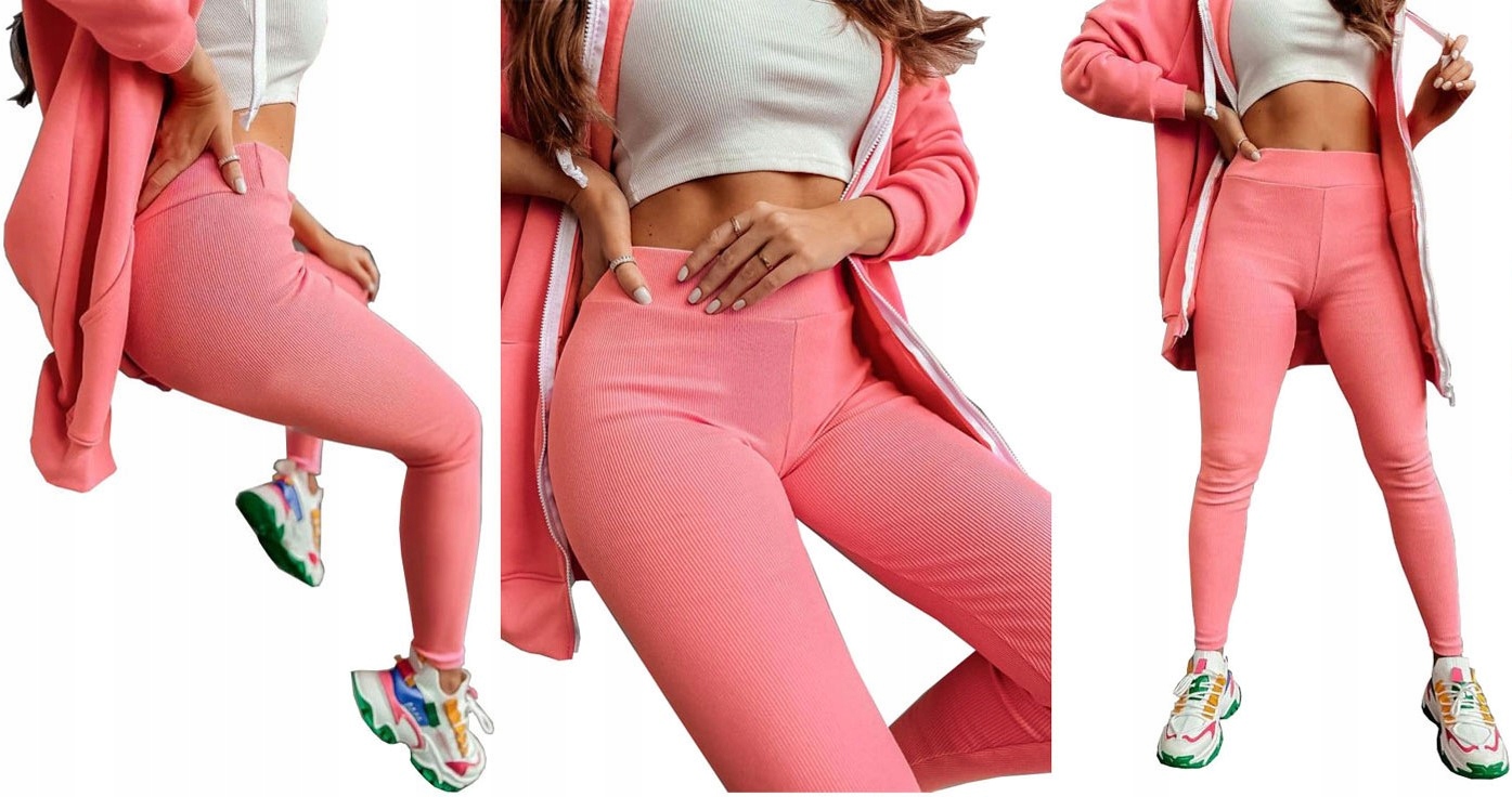 LEGGINSY PRĄŻKOWANE GETRY W PRĄŻKI SPODNIE RURKI S