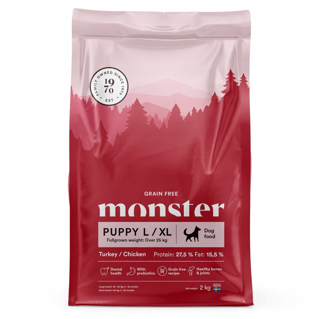 Levně Monster Dog Grain Free Puppy L/XL 2 kg Suché Krmivo pro štěňata Kuřecí Krůta