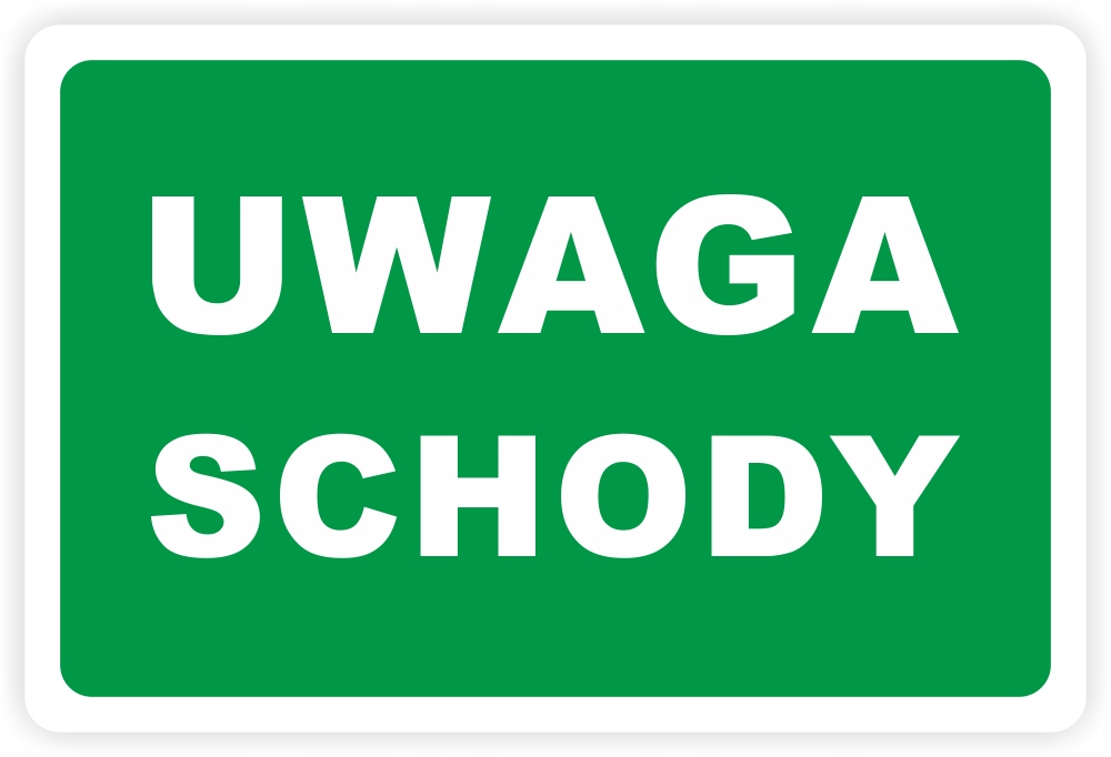 

Naklejka informacyjna Uwaga Schody 30x20 cm