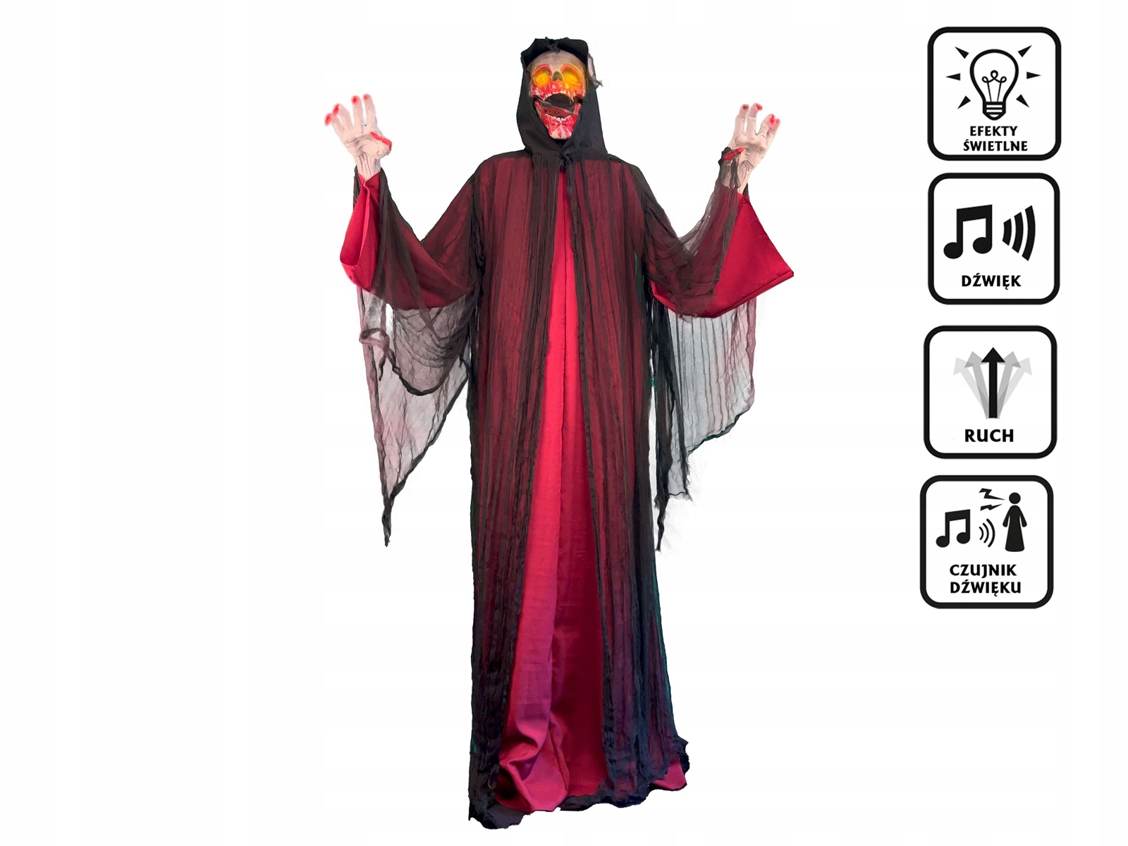 Dekorácia Strašidelný skelet na Halloween